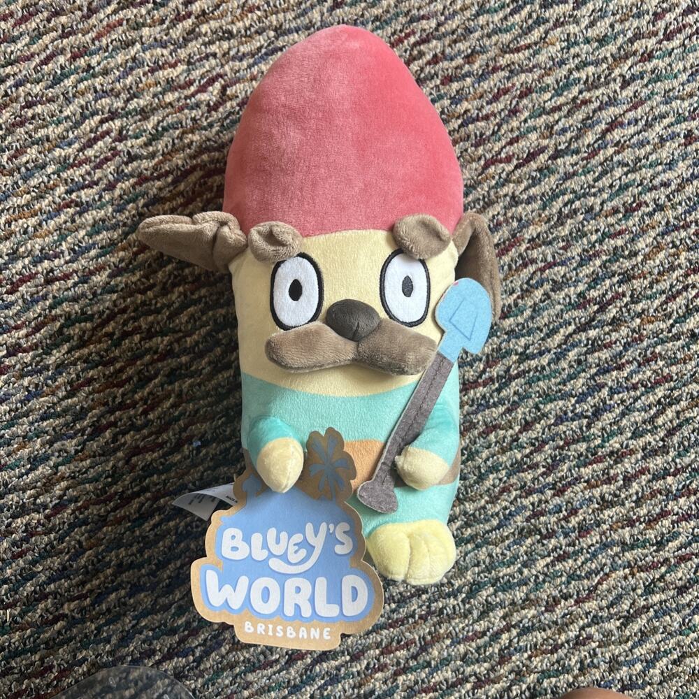 BLUEY HECUBA Gnome Plush Bluey's World Bingo's Husband Hammerbarn RARE HTF BNWT
